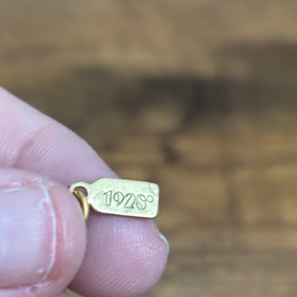 1928 Gold Set with Turquoise and Pink Accents - Picture 2 of 9